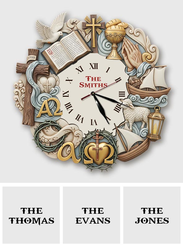 Timeless Faith - Personalized Christian LED Light Wall Clock