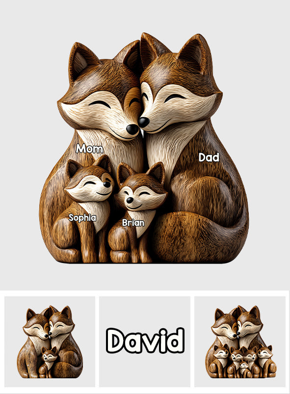 Papa Wolf - Personalized Father Custom Shaped Acrylic Plaque