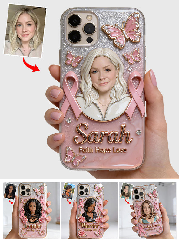 Custom Any Photo - Personalized Breast Cancer Awareness Full Print Phone Case