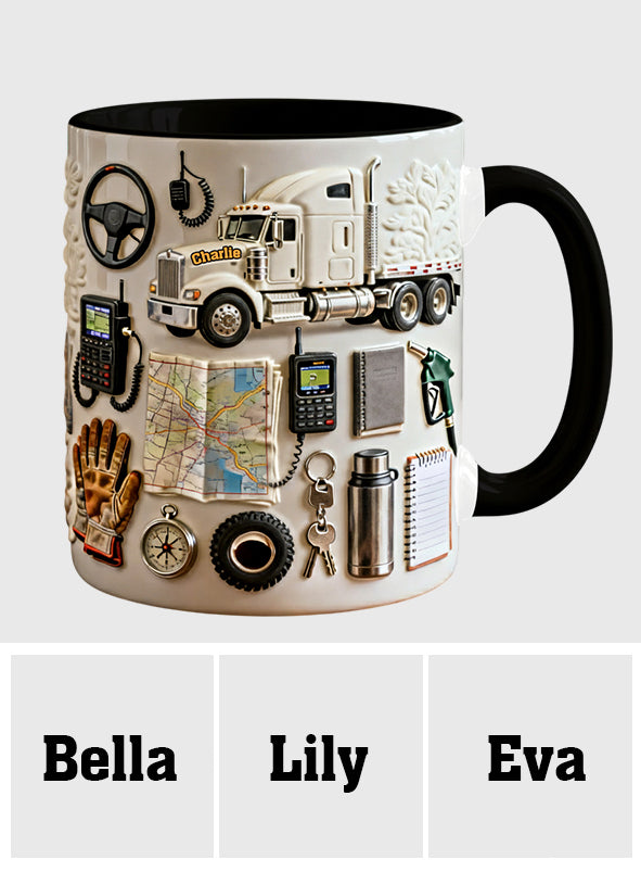 Truck Driver - Personalized Trucker Accent Mug