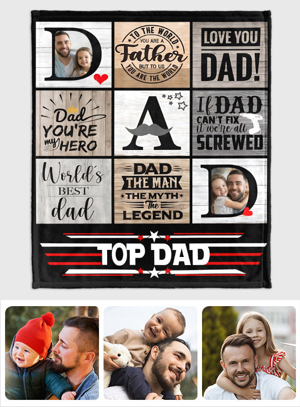 World's Best Dad - Personalized Father Blanket
