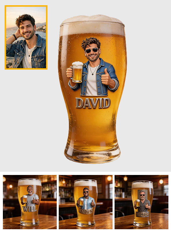 Custom Any Photo Beer Lovers - Personalized Beer Pint
