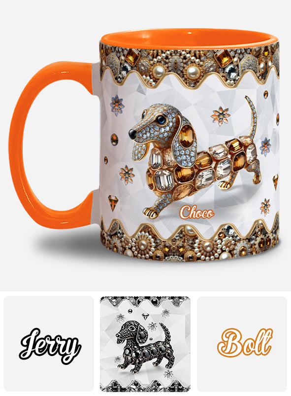 Love Dachshund - Personalized Dog Accent Mug