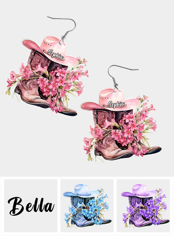 Cowgirl Boots - Personalized Cowgirl Earrings