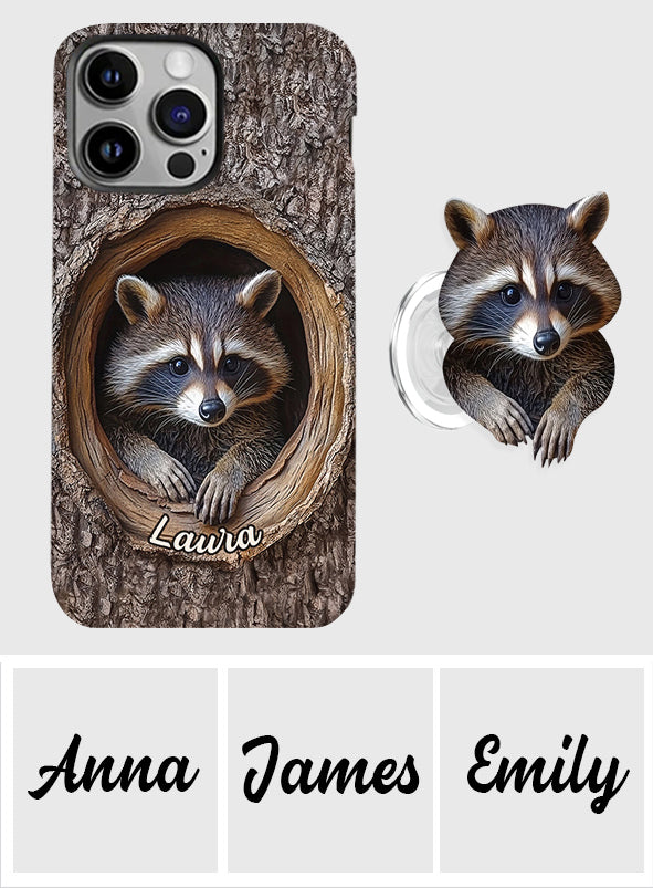 Adorable Raccoon - Personalized Raccoon Full Print Phone Case