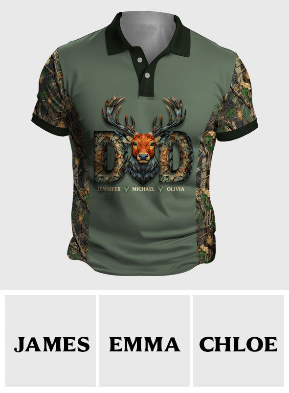 Hunting Dad - Personalized Hunting Polo Shirt