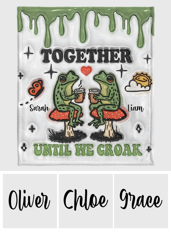 Together Until We Croak - Personalized Frog Blanket