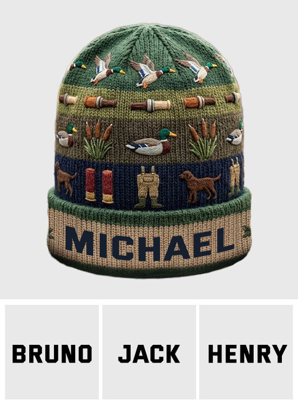 Duck Hunting Season - Personalized Hunting Beanie Hat