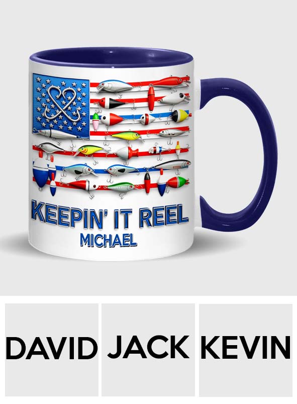 Keepin' It Reel - Personalized Fishing Accent Mug