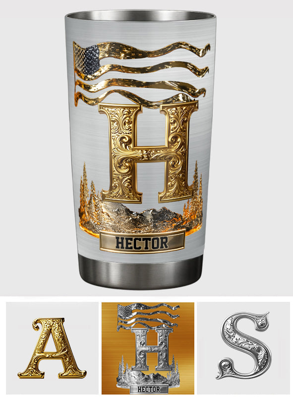 Name Initial Alphabet - Personalized Luxury Tumbler