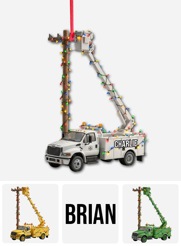 Keep The Lights On - Personalized Lineman Ornament