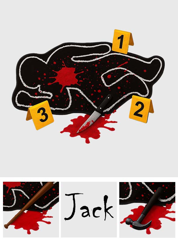 Funny Crime Scene Rug - Personalized True Crime Shaped Doormat/ Rug