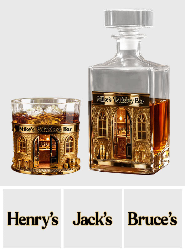 Mini Bar Whiskey - Personalized Whisky Whiskey Decanter Set