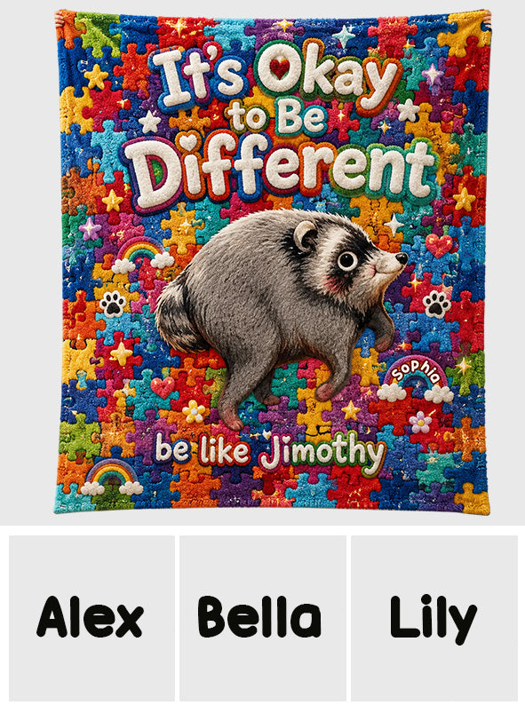 Be Different, Be Like Jimoth - Personalized Autism Awareness Blanket
