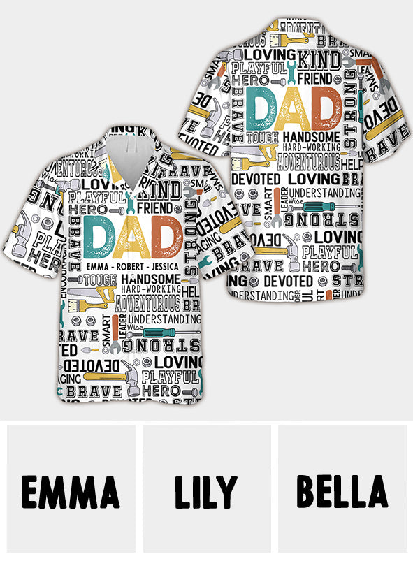 Best Dad Ever - Personalized Father Hawaiian Shirt