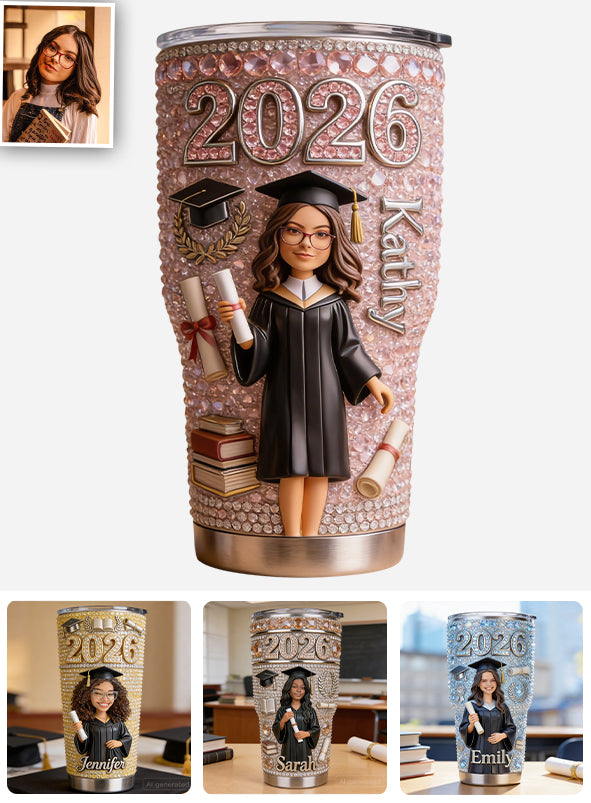 Custom Any Photo, Happy Graduation Gift - Personalized Graduation Tumbler