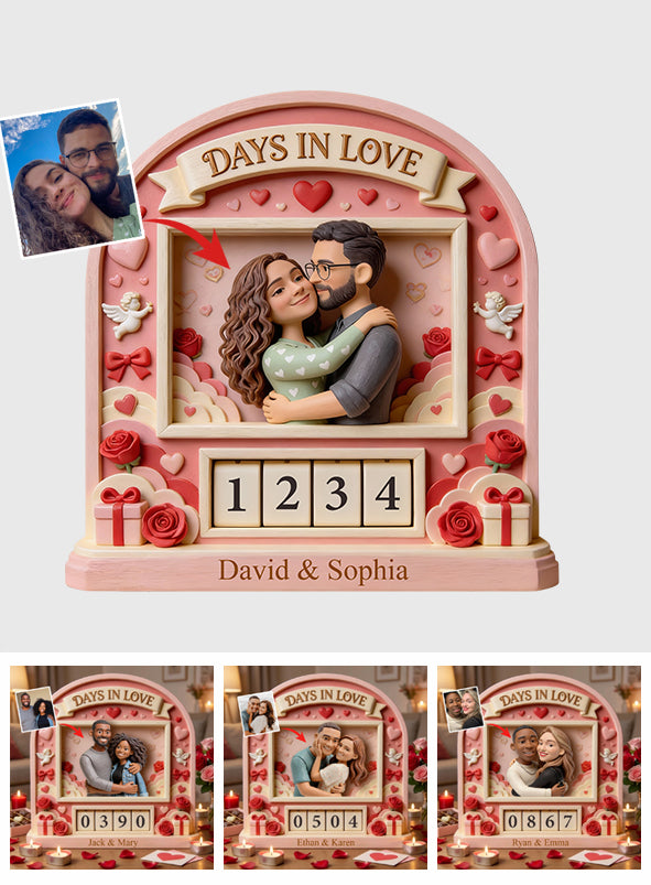 Days In Love - Personalized Couple Interchangeable Plaque