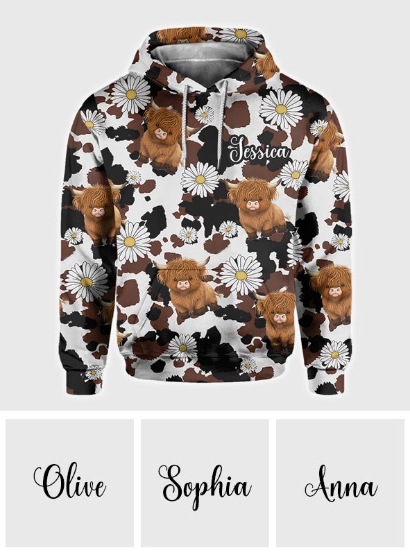 Love Highland Cow - Personalized Highland Cow All Over Shirt