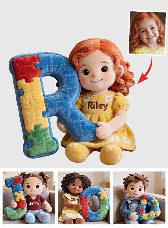 Custom Any Photo - Everyone Communicates Differently - Personalized Autism Awareness Premium Faux Fur Pillow