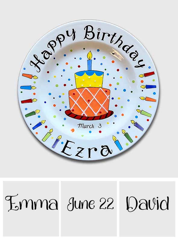 Birthday Gift - Personalized Birthday Ceramic Round Plate