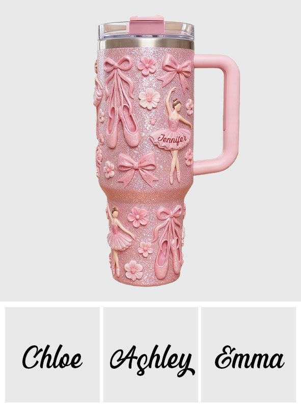 Lover Ballet - Personalized Ballet Tumbler With Handle