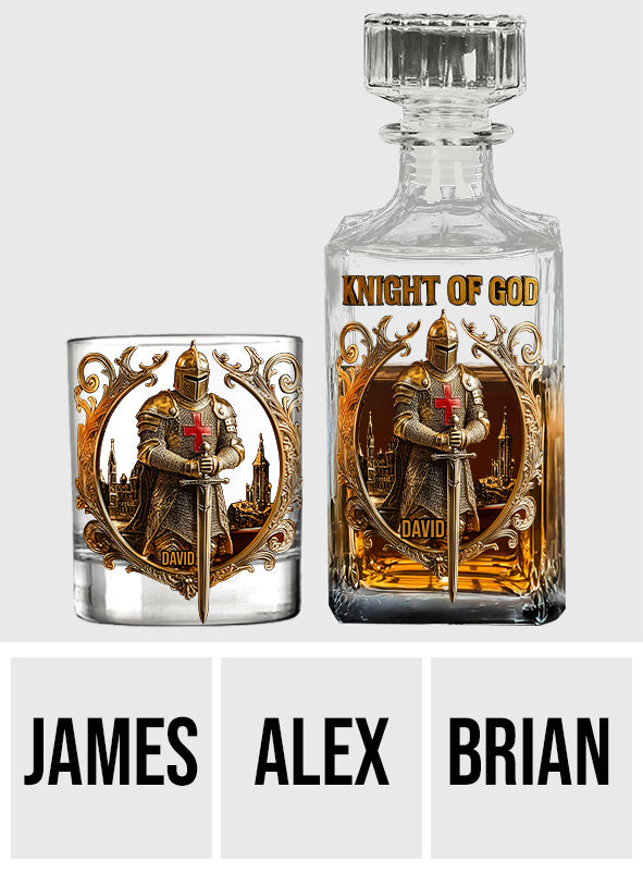 Knight Of God - Personalized Christian Whiskey Glass