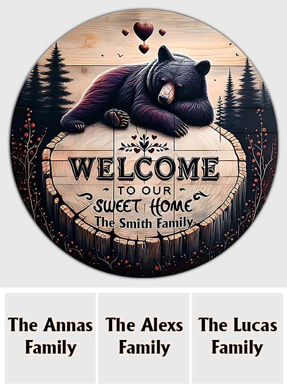 Welcome To Our Sweet Home - Personalized Hunting Round Rug