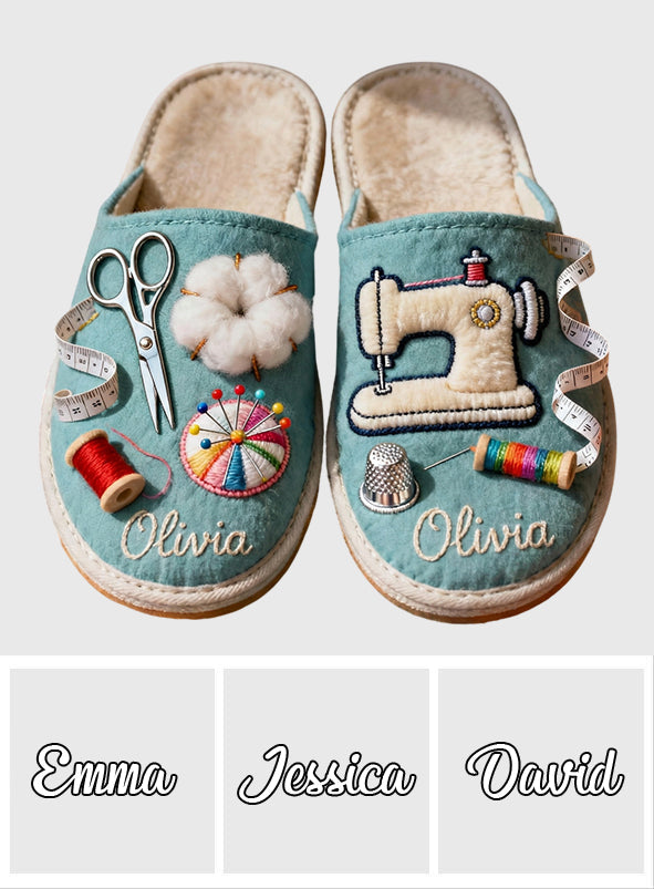 Love Sewing - Personalized Sewing Slippers