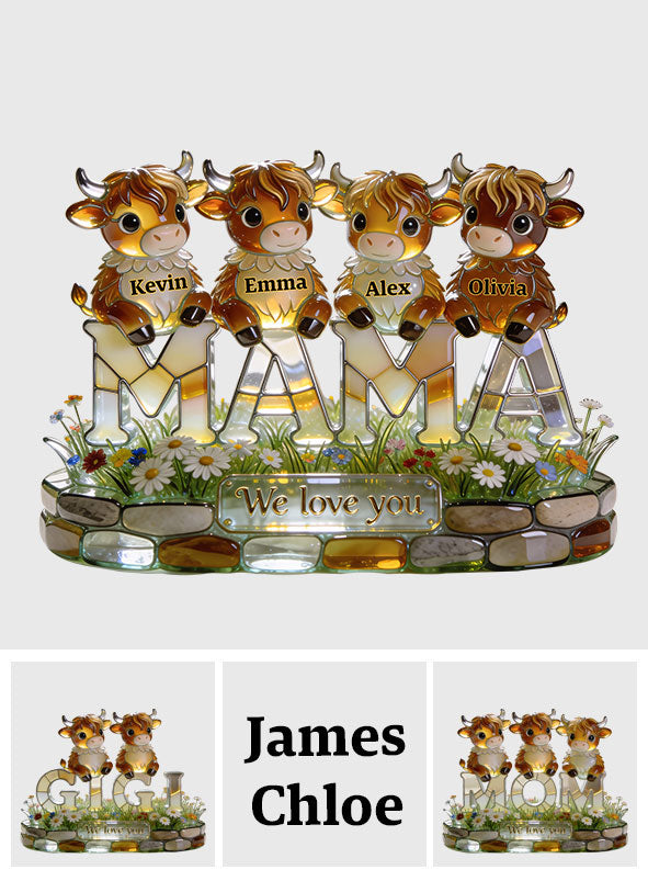 We Love You - Personalized Mother Custom Shaped Acrylic Plaque