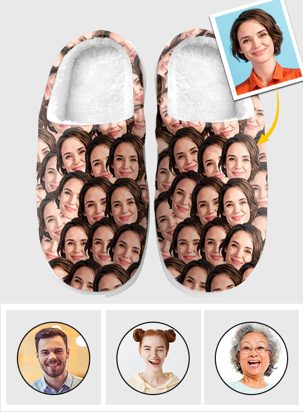 Custom Photo Slippers - gift for dog lover, cat lover, anyone - Personalized Slippers