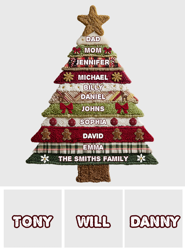 Merry Christmas - Personalized Family Non-Slip Tufted Rug