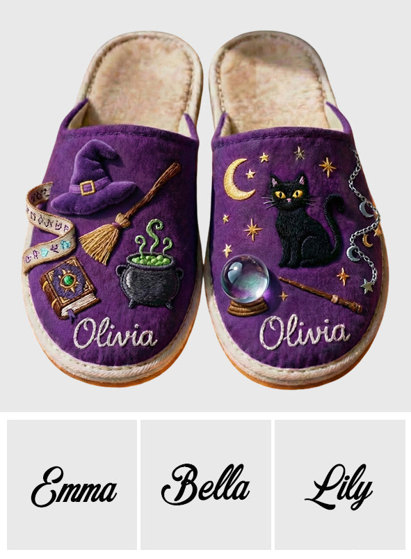 Witchy Vibes - Personalized Witch Slippers