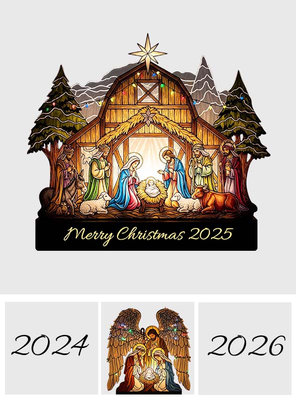 Merry Christmas - Personalized Christian Acrylic LED Night Light