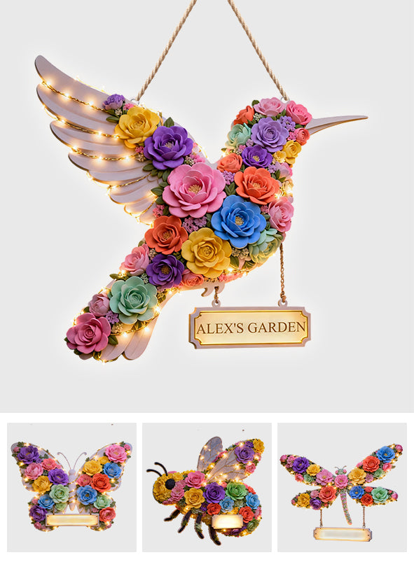 My Beautiful Garden - Personalized Gardening LED Light Acrylic Sign