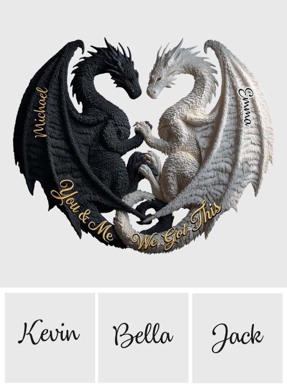 You & Me We Got This - Personalized Dragon Non-Slip Tufted Rug