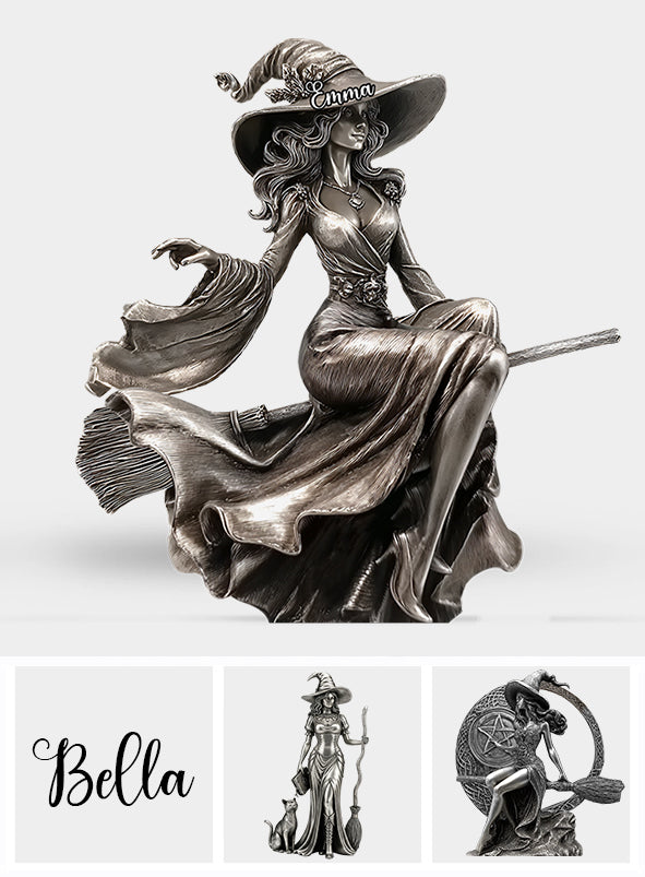 Graceful Witch - Personalized Witch Custom Shaped Acrylic Plaque