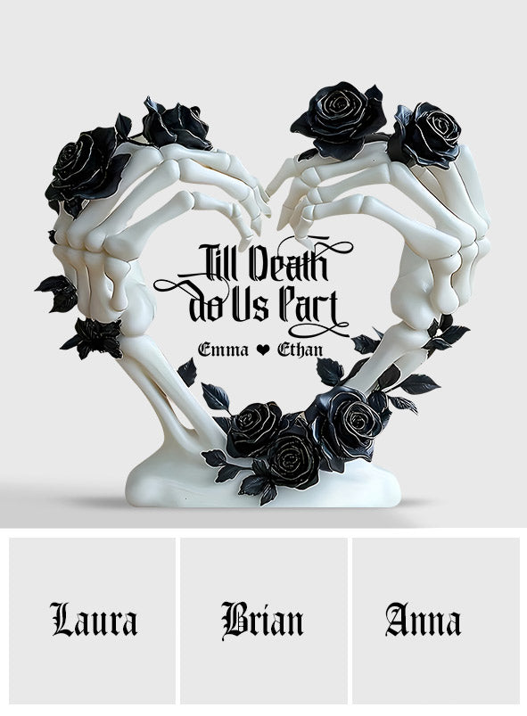 Till Death Do Us Part - Personalized Skull Custom Shaped Acrylic Plaque