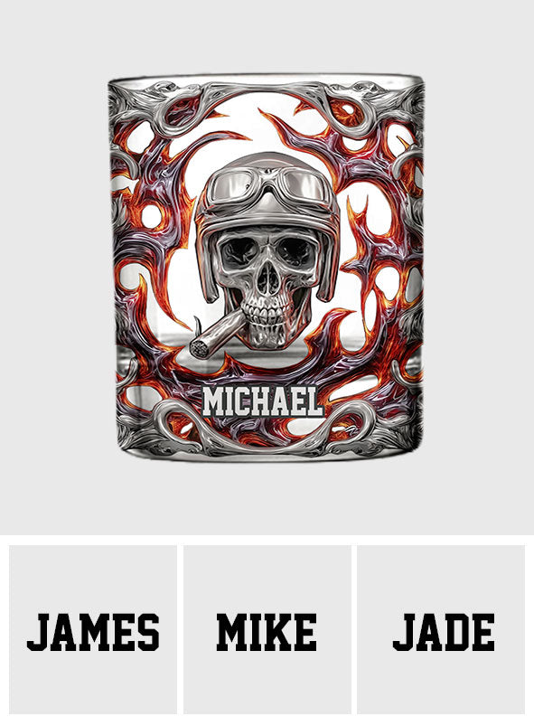 Ride Or Die - Personalized Biker Whiskey Glass