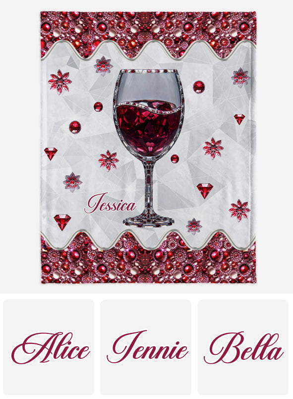 Just A Girl Who Loves Wine - Personalized Wine Blanket