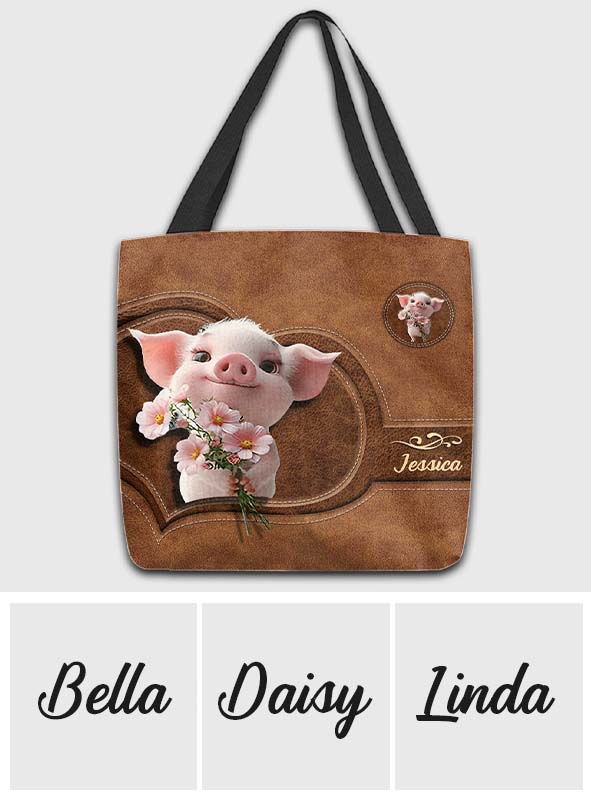 Cute Pig - Personalized Pig Lover Tote Bag