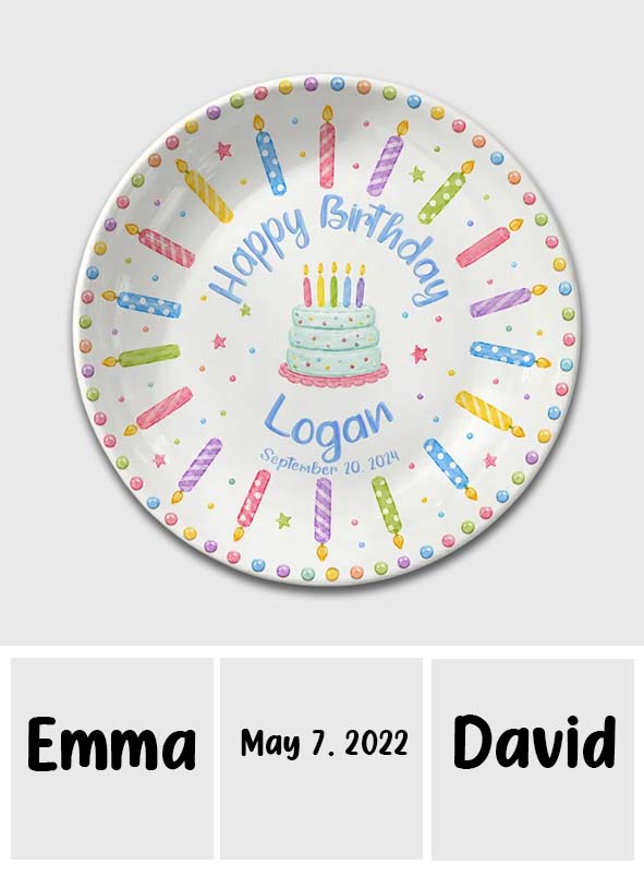 Birthday Gift - Personalized Birthday Ceramic Round Plate