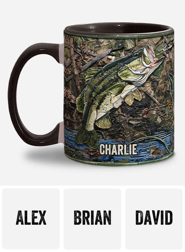 Love Fishing - Personalized Fishing Accent Mug