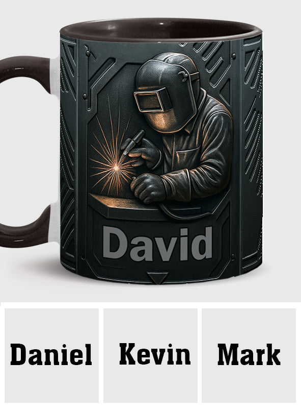 Cool Welder Men - Personalized Welder Accent Mug