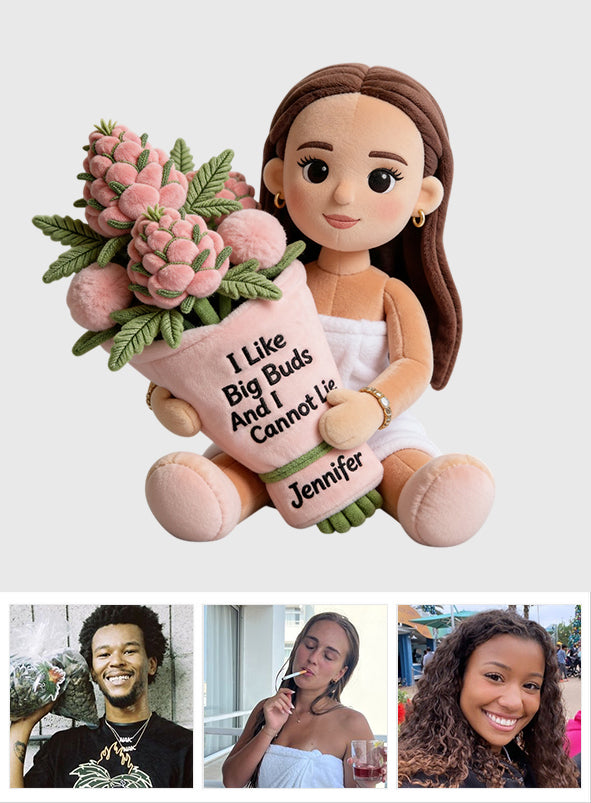 Funny Weed - Personalized Weed Faux Fur Shaped Pillow