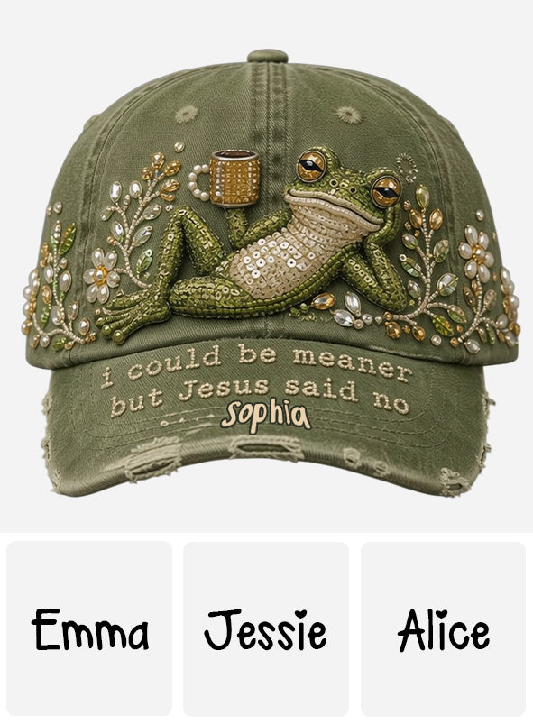 Jesus Save My Life, Funny Sarcastic Gift For Christians - Personalized Frog Classic Cap
