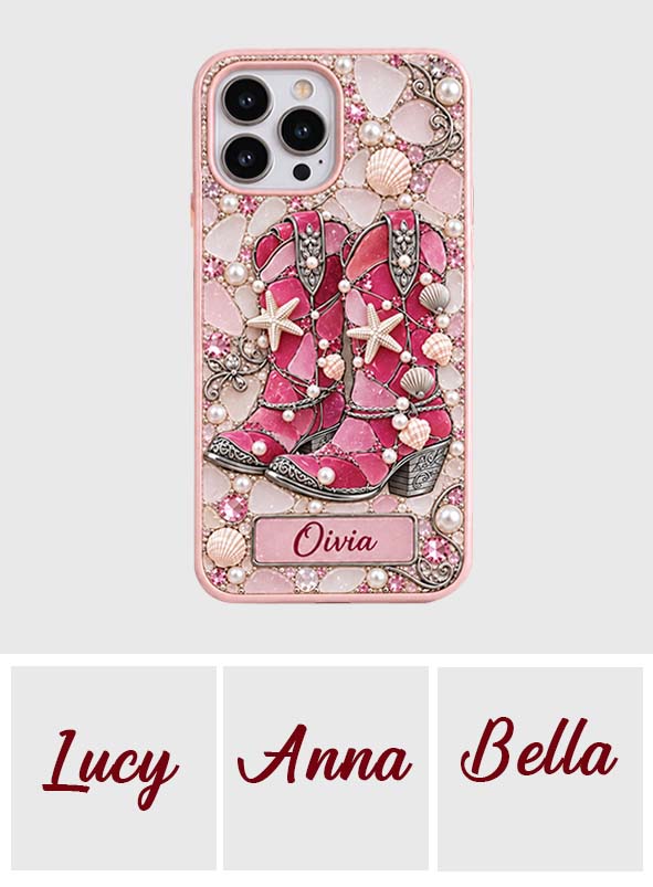 Cowgirl Boots - Personalized Cowgirl Full Print Phone Case
