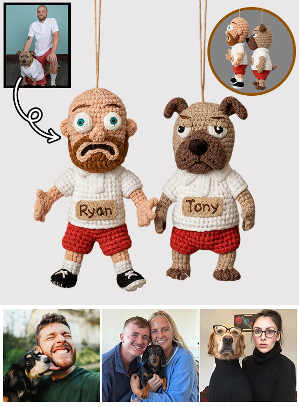 Merry Furry Christmas - Personalized Dog Handmade Crochet Ornament