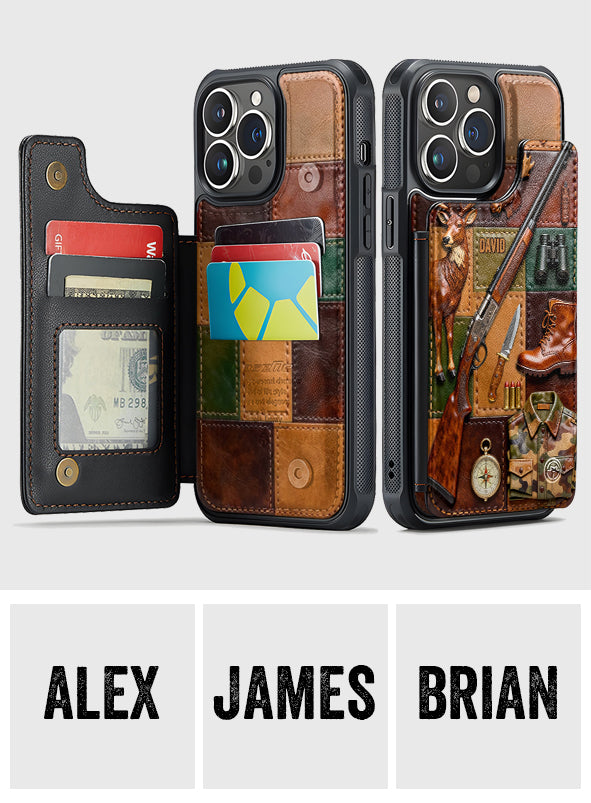 Perfect Gift For Hunting Lovers - Personalized Hunting Fully Printed Wallet Phone Case