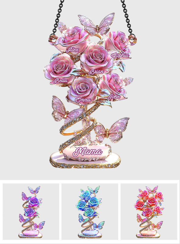 My Garden Gift For Mom, Grandma,... - Personalized Mother Window Hanging Suncatcher Ornament