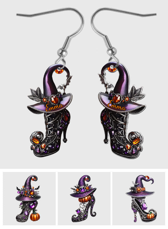 Beautiful Witch Shoes - Personalized Witch Earrings
